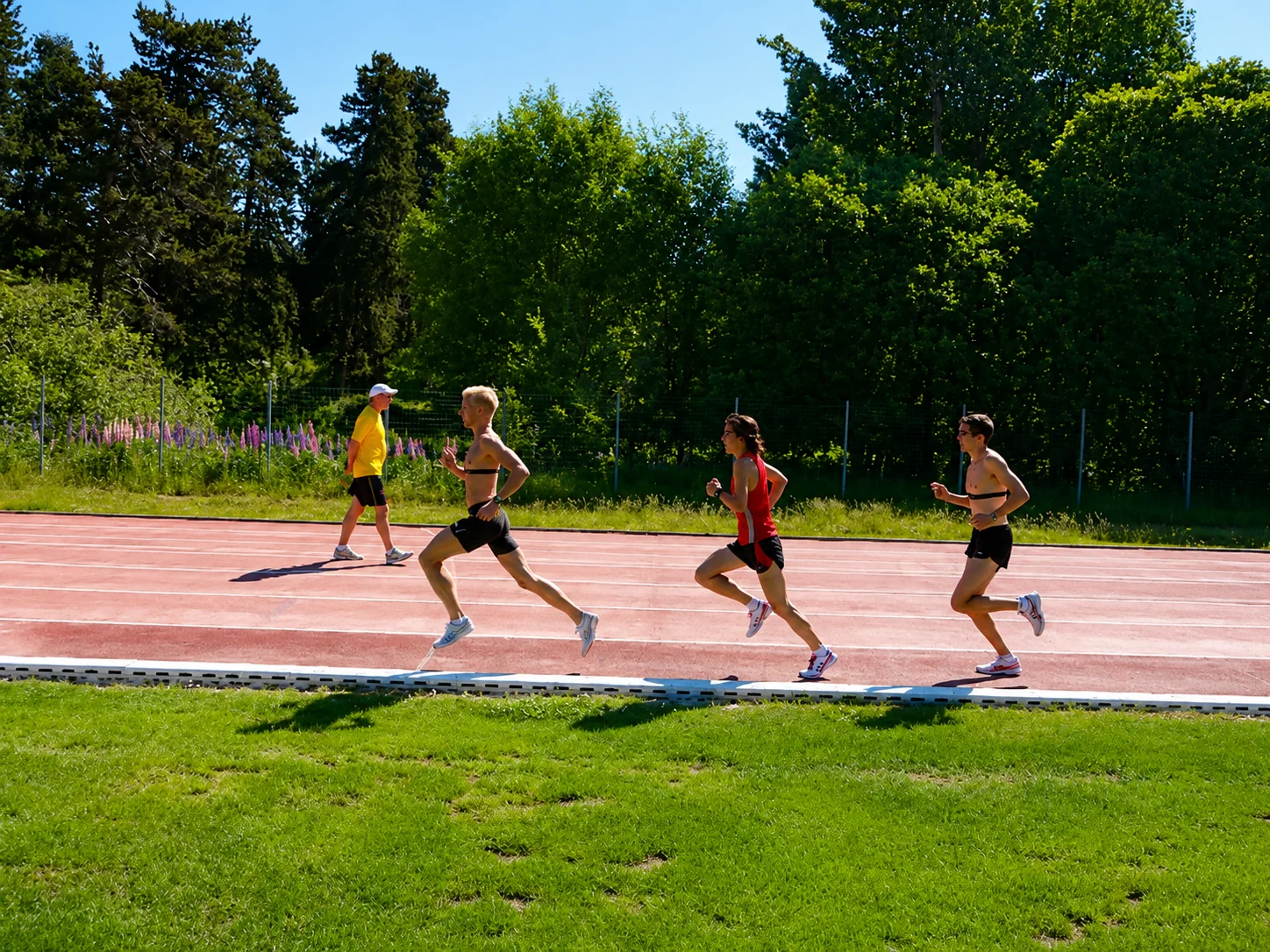 A runner preparing for or recovering from training in hot weather